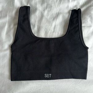 Set Active Sculptflex Box Cut Bra - Onyx